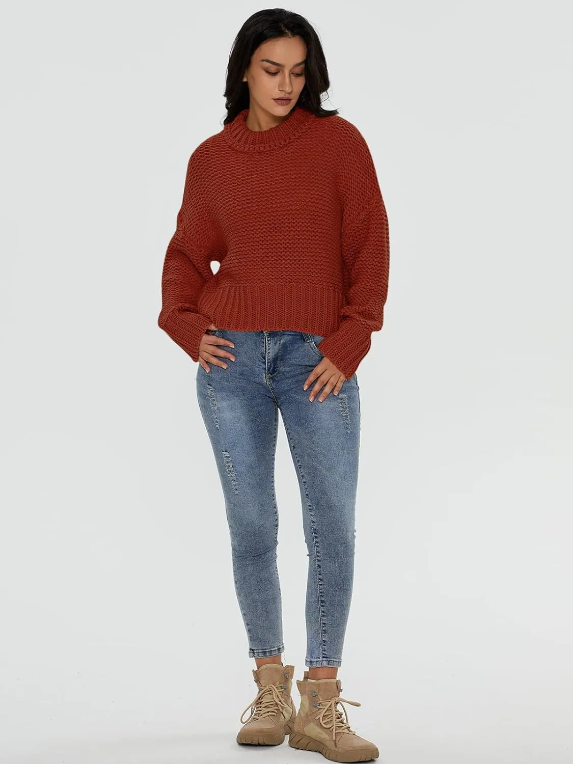 Crewneck Chunky Knit Sweater