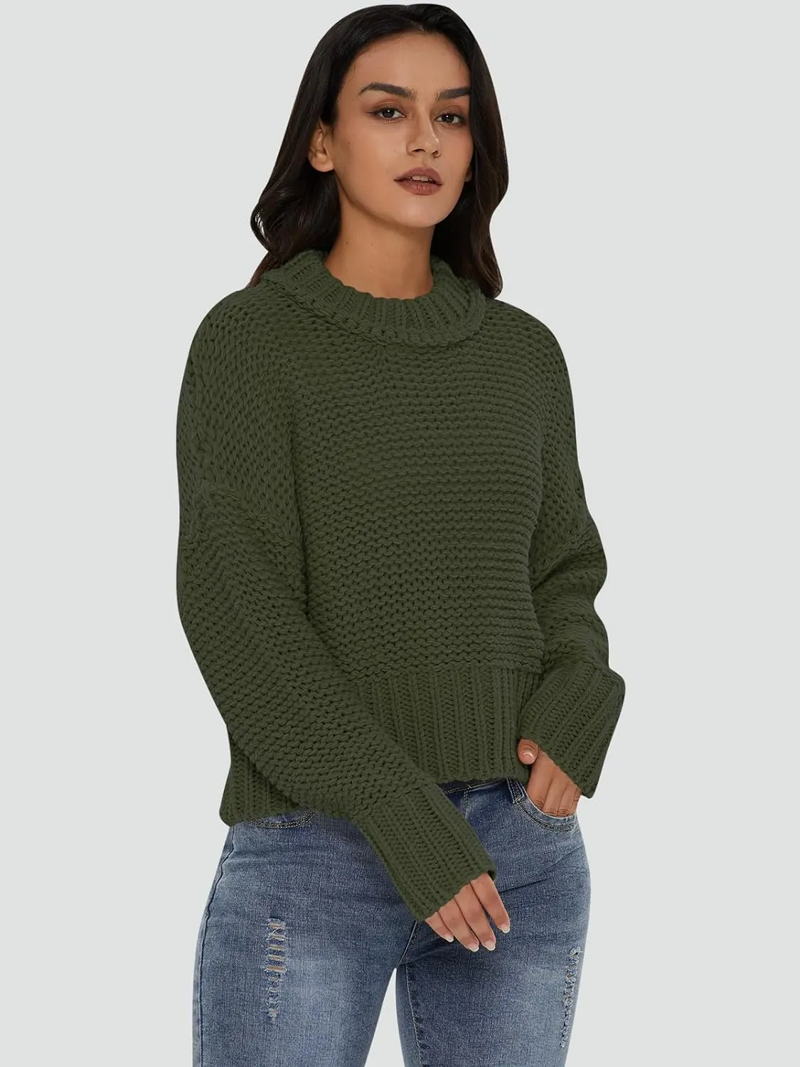 Crewneck Chunky Knit Sweater