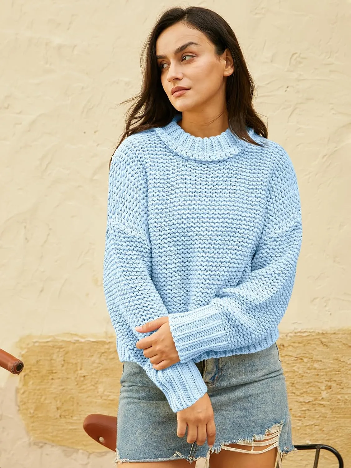 Crewneck Chunky Knit Sweater