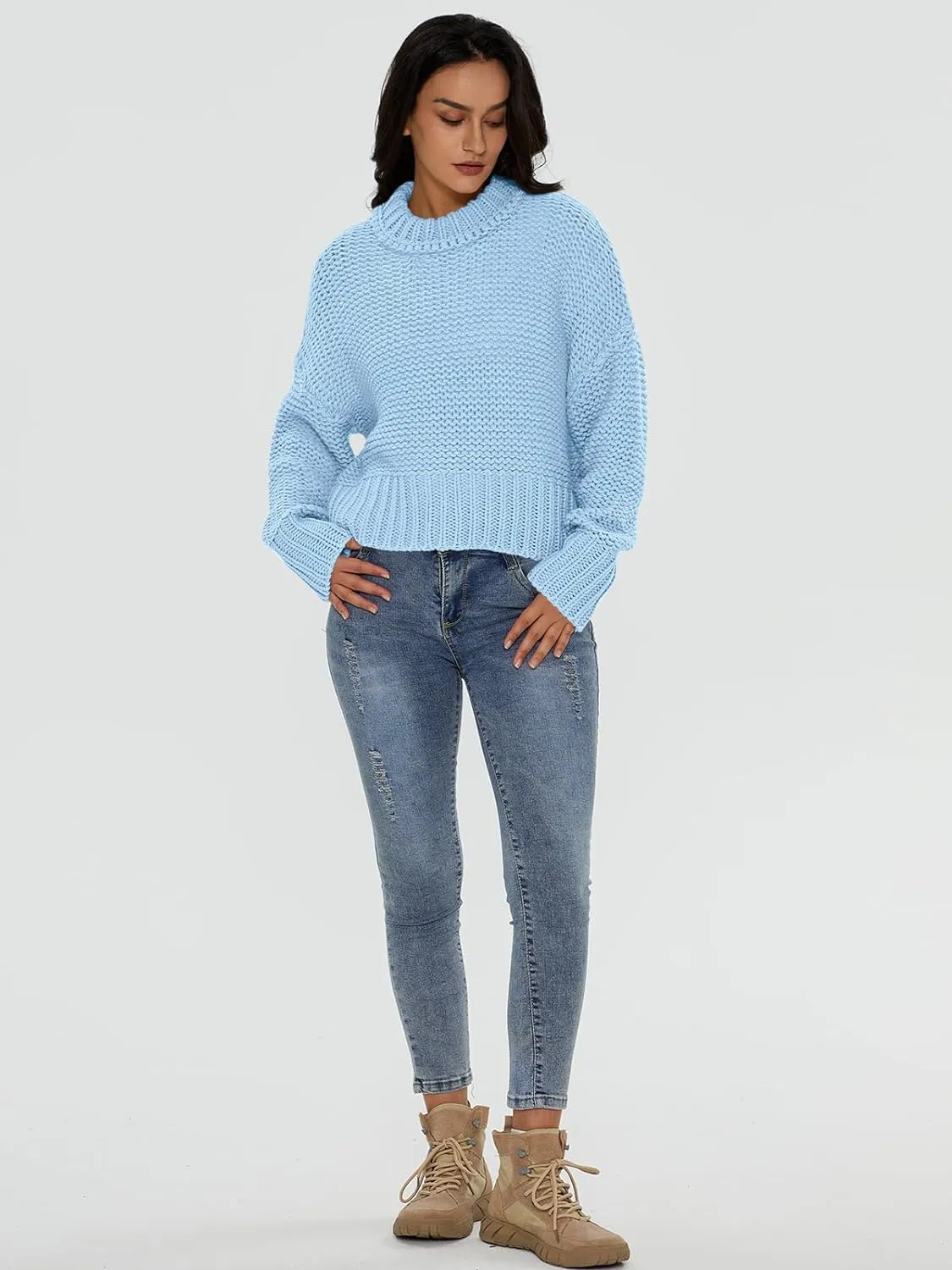 Crewneck Chunky Knit Sweater