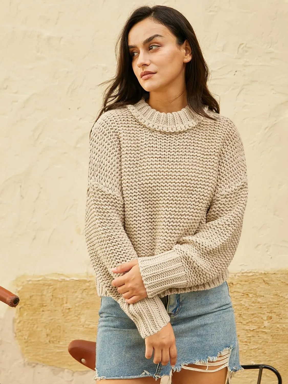 Crewneck Chunky Knit Sweater