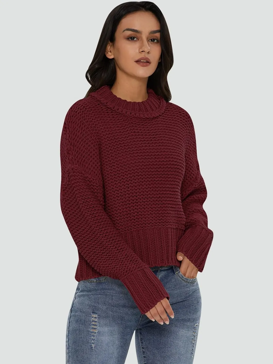 Crewneck Chunky Knit Sweater