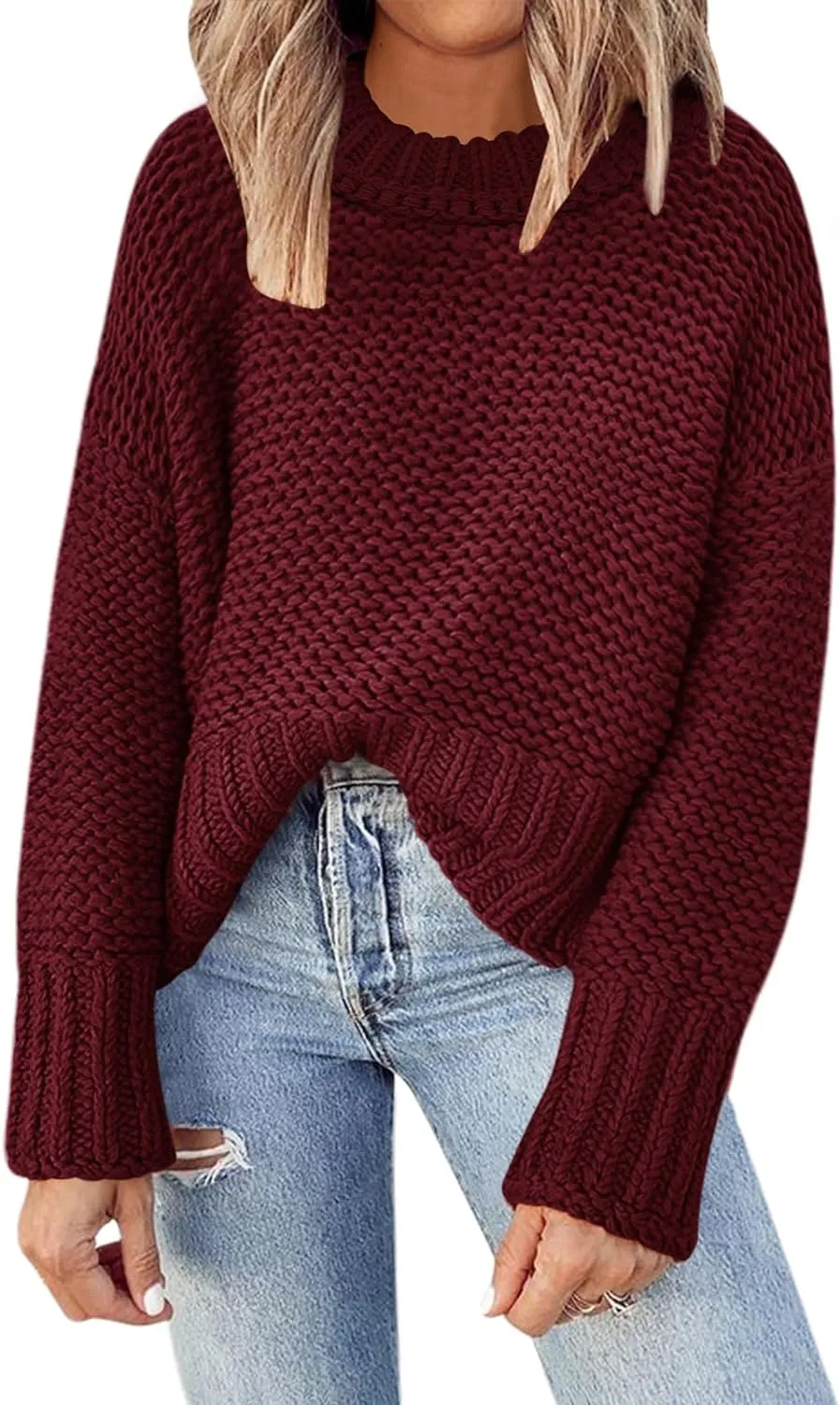 Crewneck Chunky Knit Sweater