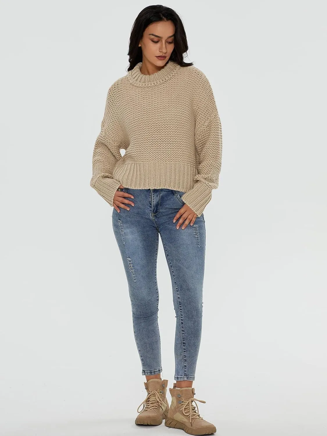 Crewneck Chunky Knit Sweater