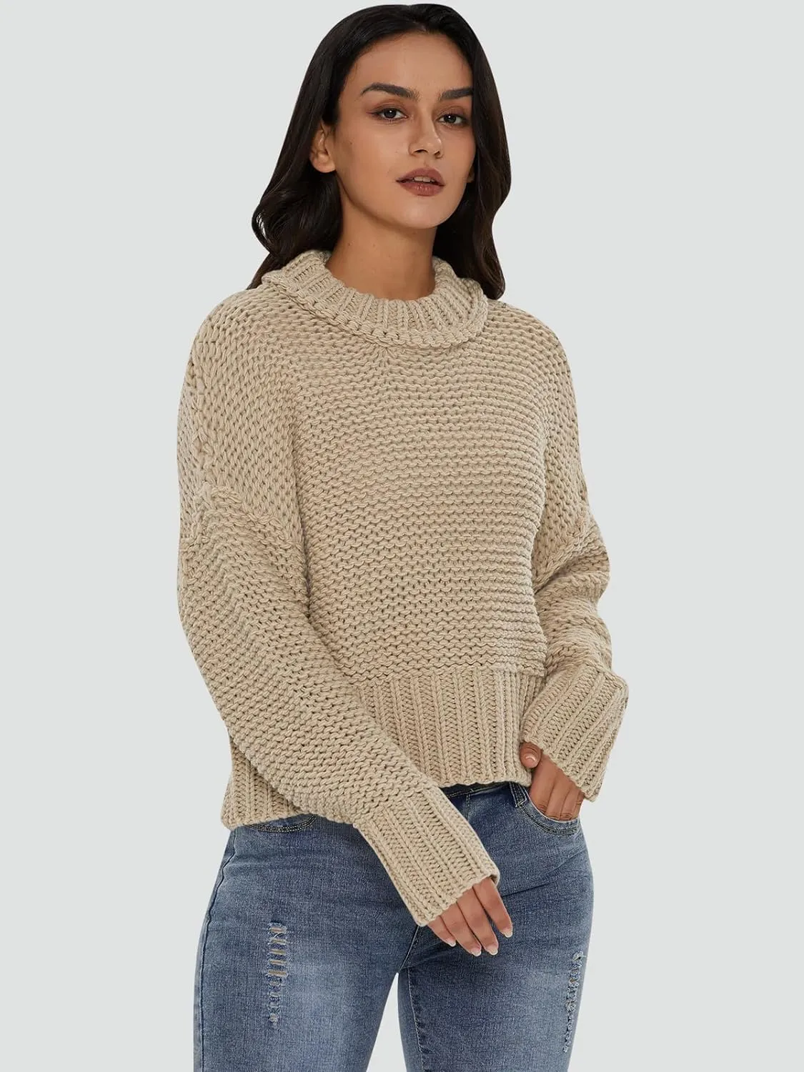 Crewneck Chunky Knit Sweater