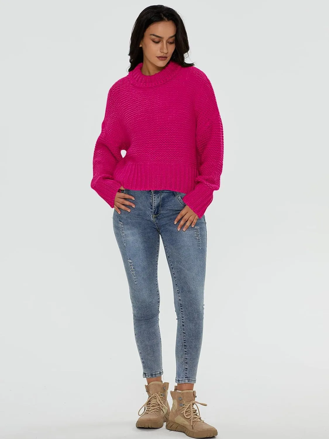 Crewneck Chunky Knit Sweater