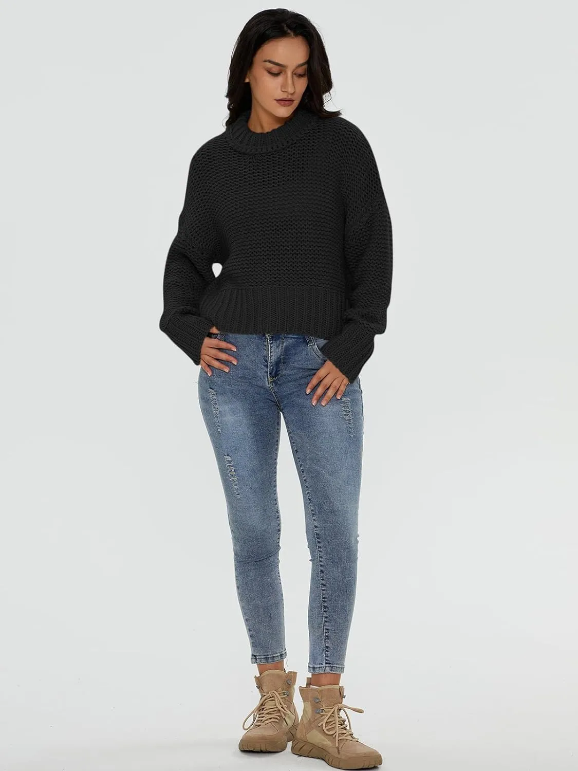 Crewneck Chunky Knit Sweater