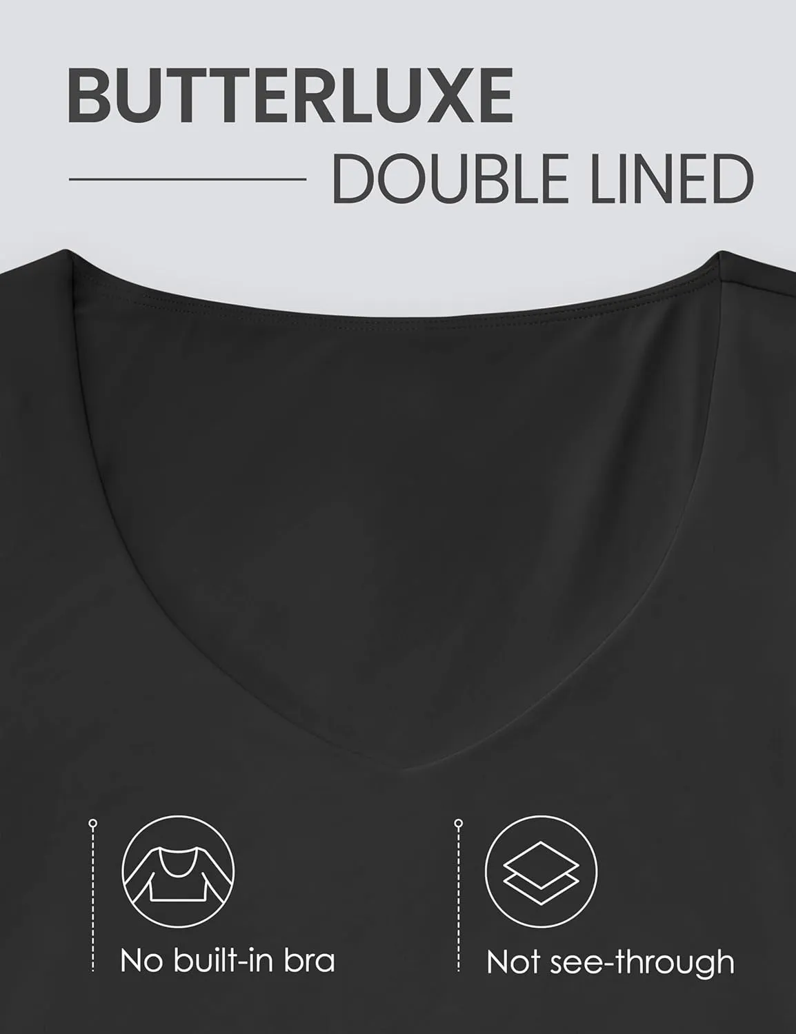 CRZ YOGA Butterluxe Double Lined Long Sleeve Yoga Shirts for Women V Neck Cropped Casual T-Shirt Tight Crop Fitted Tops