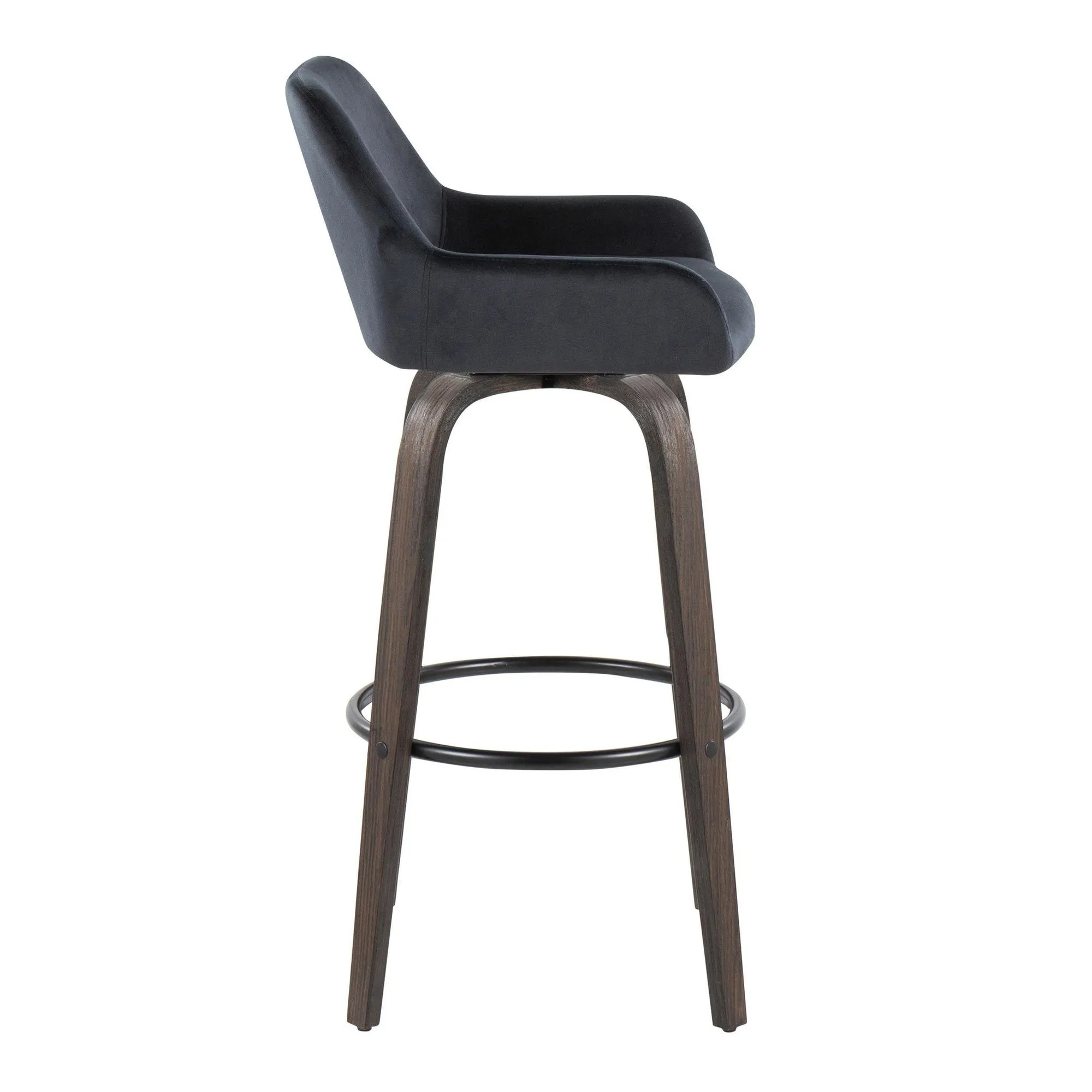 Daniella 30" Fixed-Height Barstool - Set of 2 By LumiSource - B30-DNLAV-GRTZQ2 BNBK2