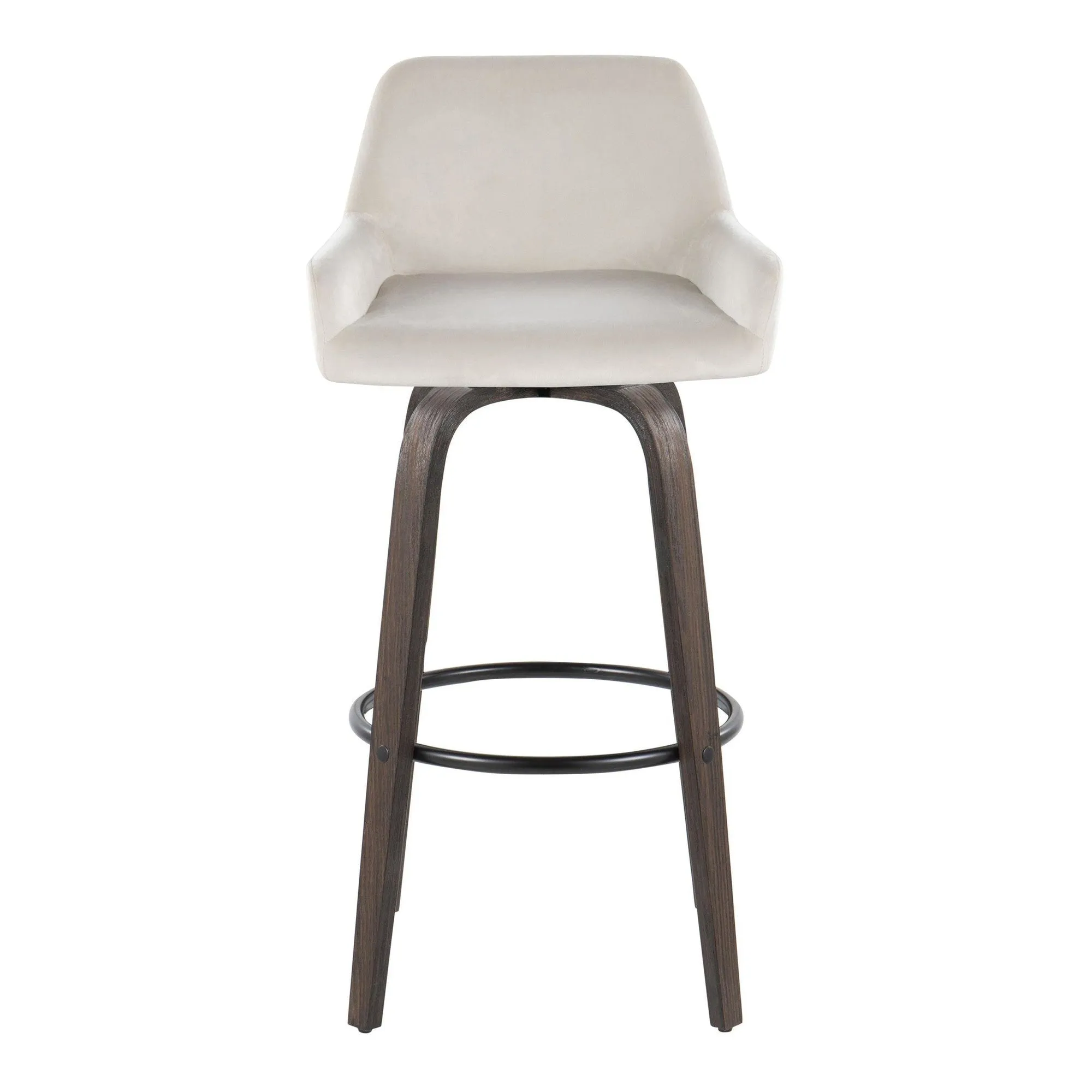 Daniella 30" Fixed-Height Barstool - Set of 2 By LumiSource - B30-DNLAV-GRTZQ2 BNBK2