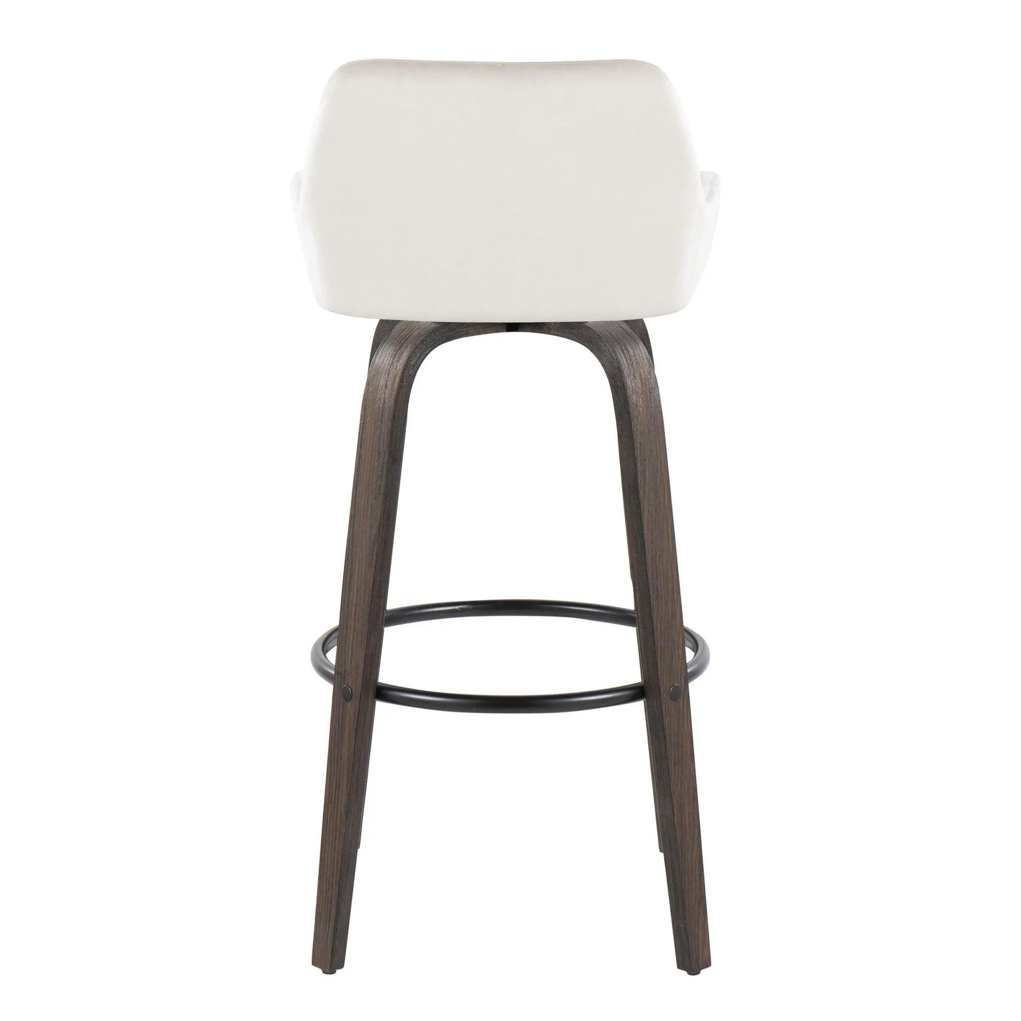 Daniella 30" Fixed-Height Barstool - Set of 2 By LumiSource - B30-DNLAV-GRTZQ2 BNBK2