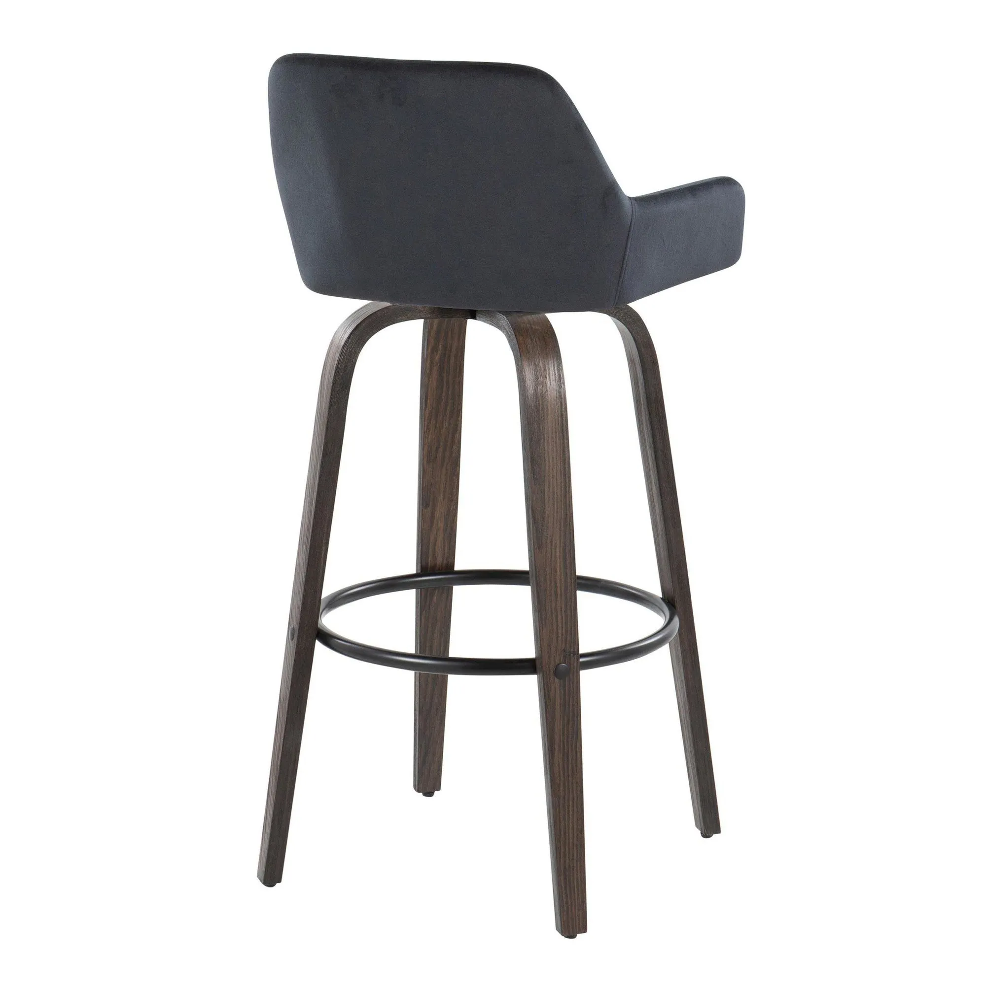 Daniella 30" Fixed-Height Barstool - Set of 2 By LumiSource - B30-DNLAV-GRTZQ2 BNBK2