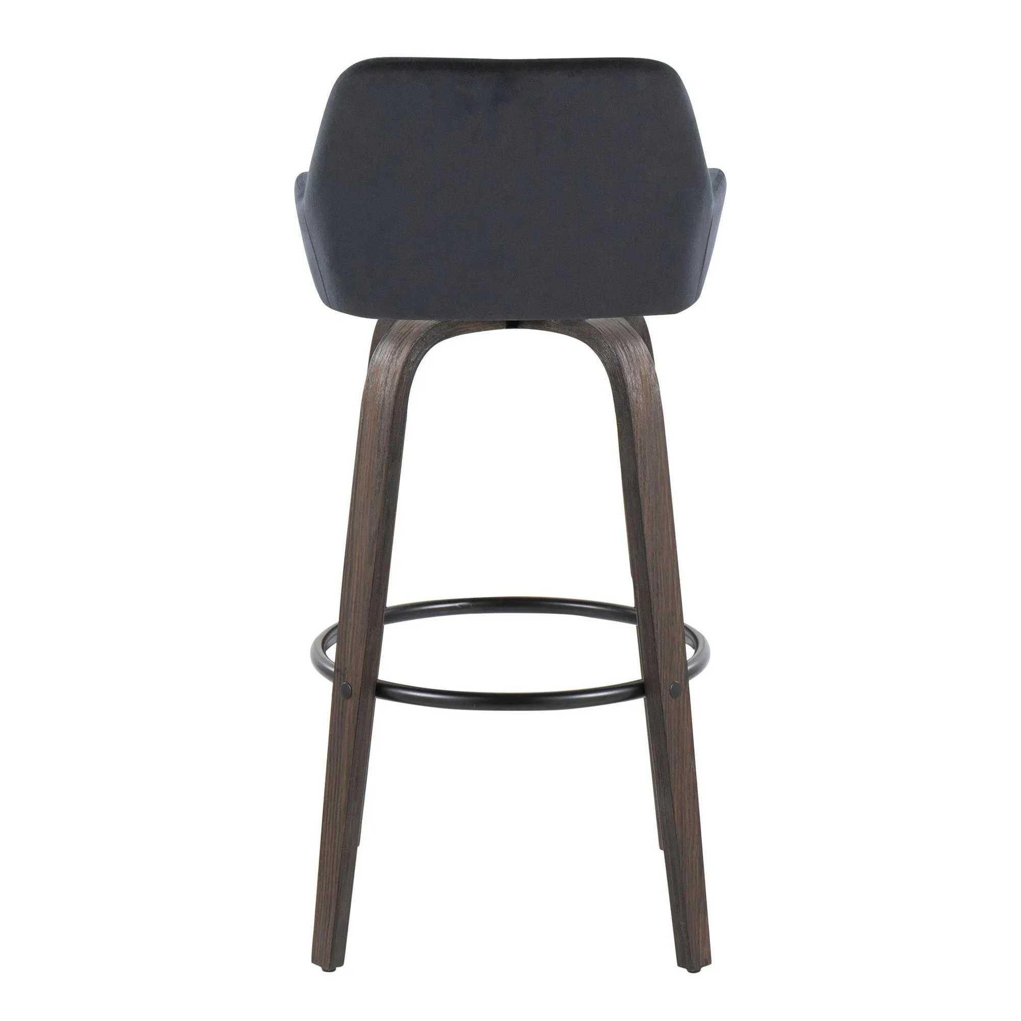 Daniella 30" Fixed-Height Barstool - Set of 2 By LumiSource - B30-DNLAV-GRTZQ2 BNBK2