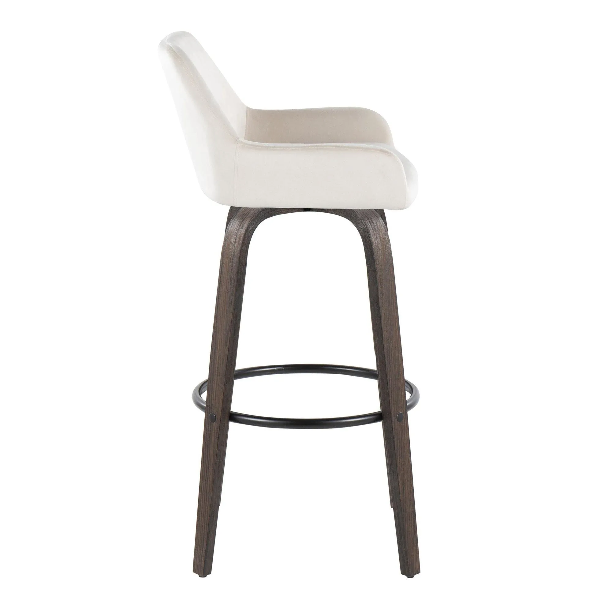 Daniella 30" Fixed-Height Barstool - Set of 2 By LumiSource - B30-DNLAV-GRTZQ2 BNBK2