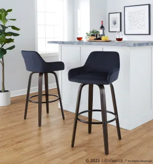 Daniella 30" Fixed-Height Barstool - Set of 2 By LumiSource - B30-DNLAV-GRTZQ2 BNBK2