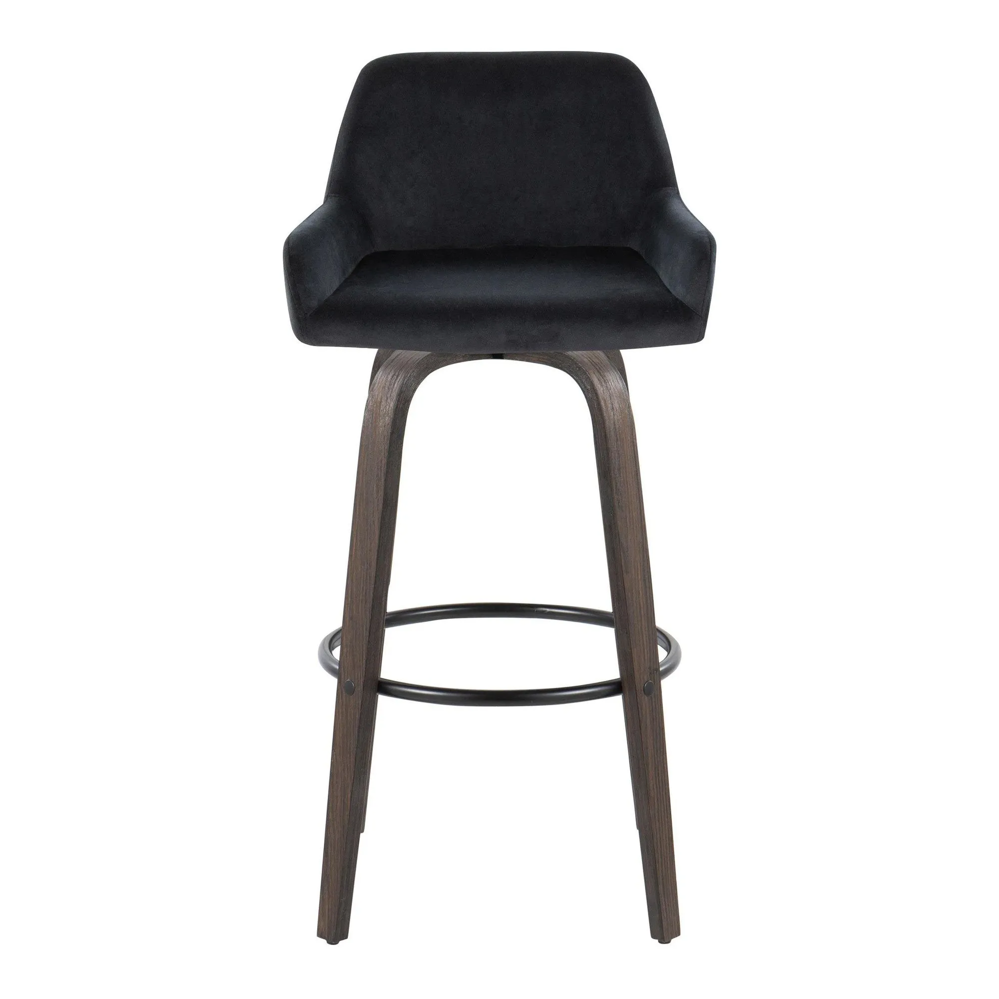 Daniella 30" Fixed-Height Barstool - Set of 2 By LumiSource - B30-DNLAV-GRTZQ2 BNBK2