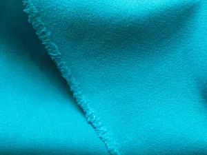 Deep Turquoise Double-Faced Wool Coating (Made in Italy)