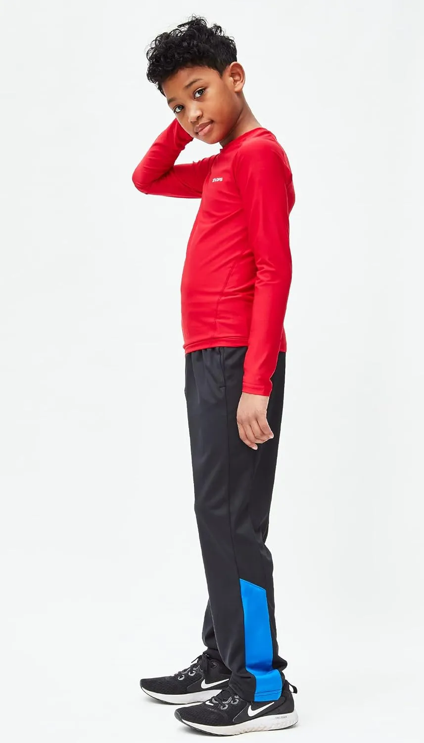 DEVOPS Youth Boys 2 or 3 Pack Compression Athletic Performance Baselayer Long Sleeve Shirts