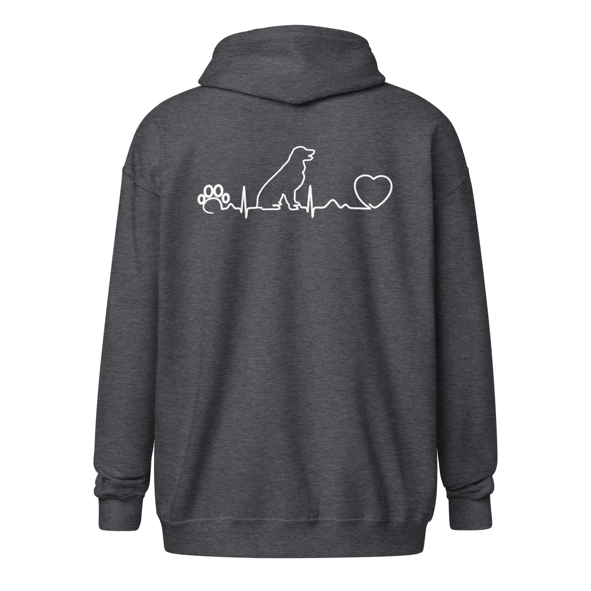 Dog heartbeat Unisex heavy blend zip hoodie