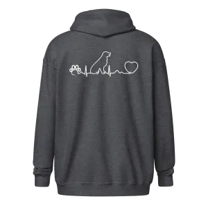 Dog heartbeat Unisex heavy blend zip hoodie