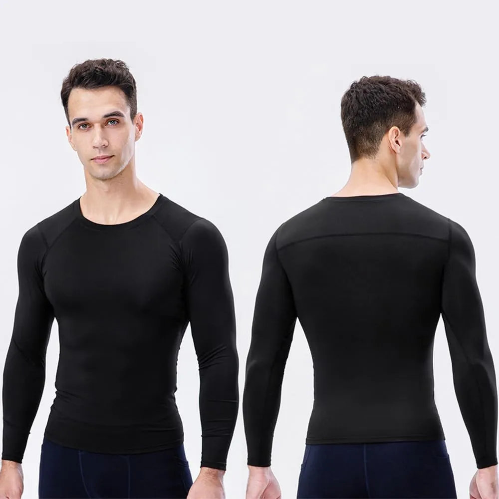 doorslay 3 Pack Compression Shirts for Men, Thermal Long Sleeve Athletic Undershirt, Base Layer Gear Tshirt for Workout Tops