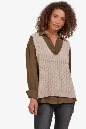 Eb & Ive - Naviva Vest - Oat