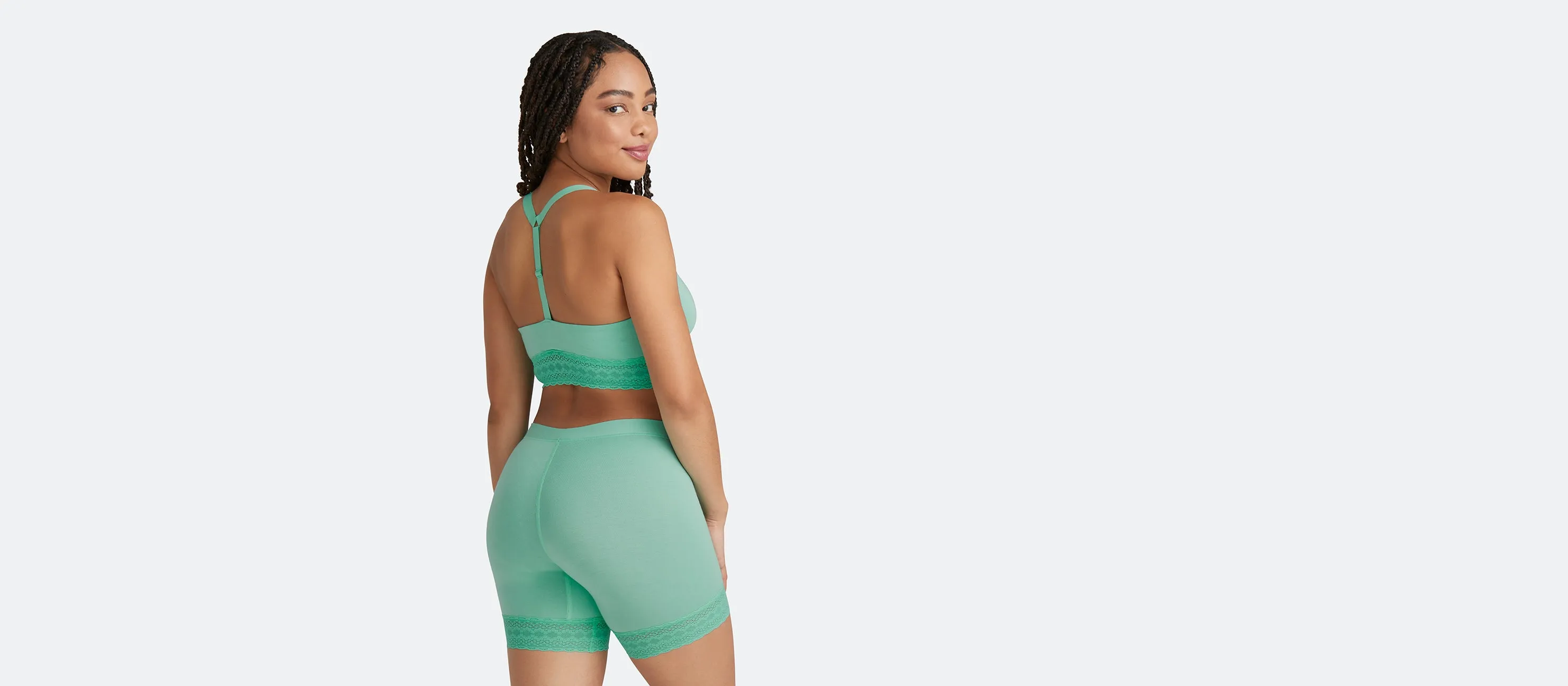 FeelFree Lace Long Boyshort | Ocean Eyes