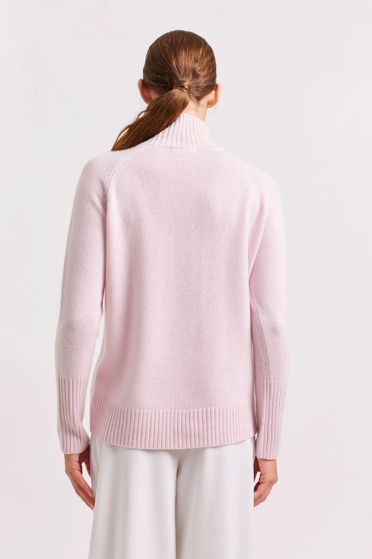 Fifi Polo Cashmere Sweater in Ballet