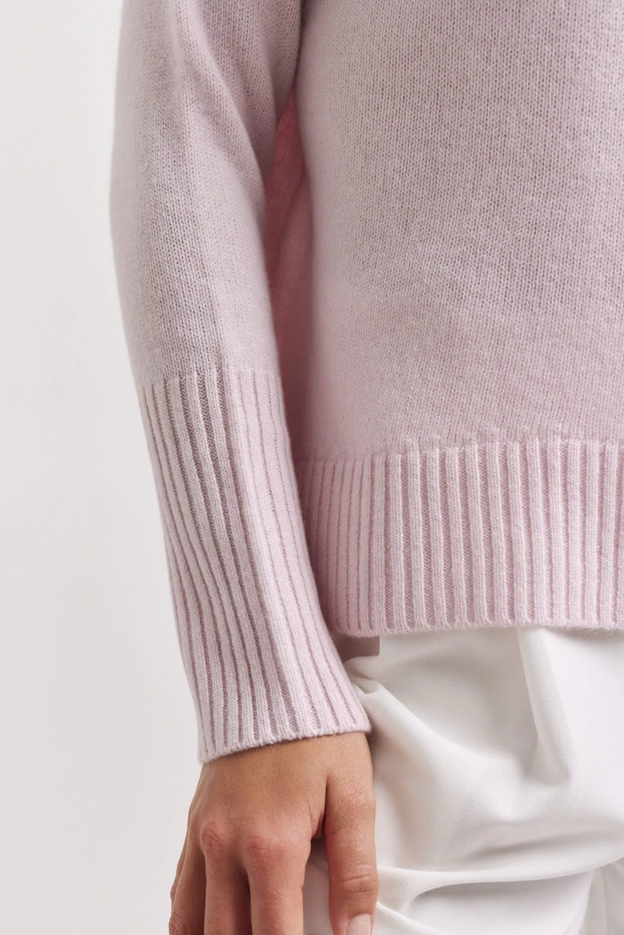 Fifi Polo Cashmere Sweater in Ballet
