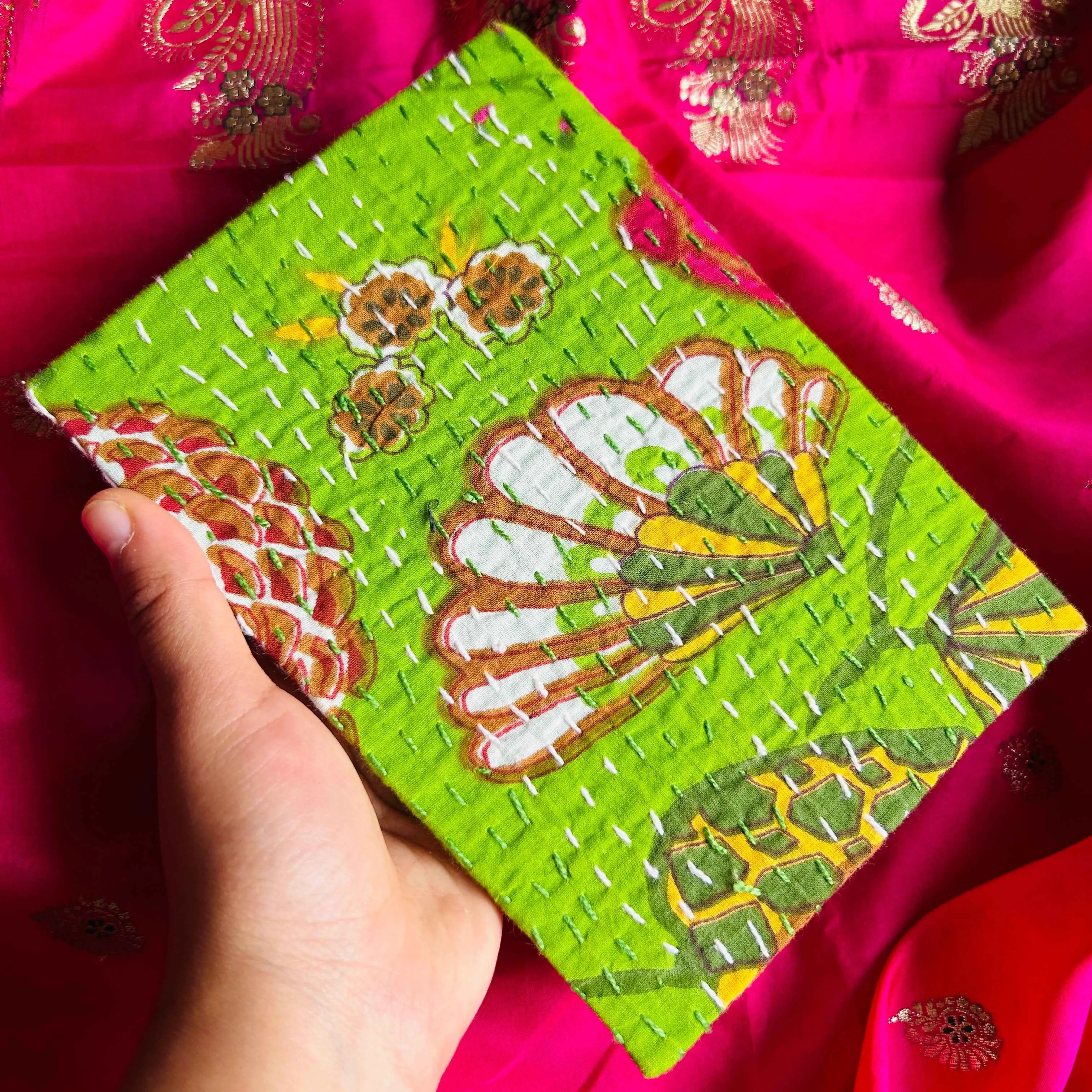 Flora Upcycled Handloom Fabric Journal