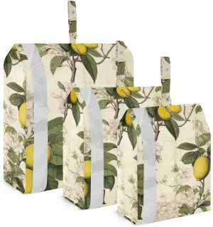Flower Lemon Beautiful Packing Cubes for Suitcases 3 Set Compression Expandable Luggage Packing Organizers for Carry on Suitcase Travel Essentials Luggage Organizer Bags Set