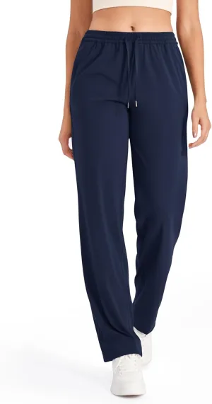 G4Free ShiftReady Yoga Pants for Women Business Casual Drawstring Pants Straight Leg Dress Pants for Work Petite/Regular/Tall