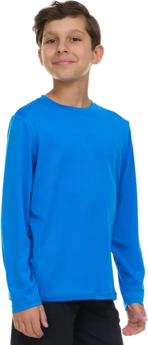 Gerry Rash Guard for Boys, Long Sleeve Boys Swim Shirt, UPF 50  SPF UV Sun Protection, Quick Dry Rashguard for Kids