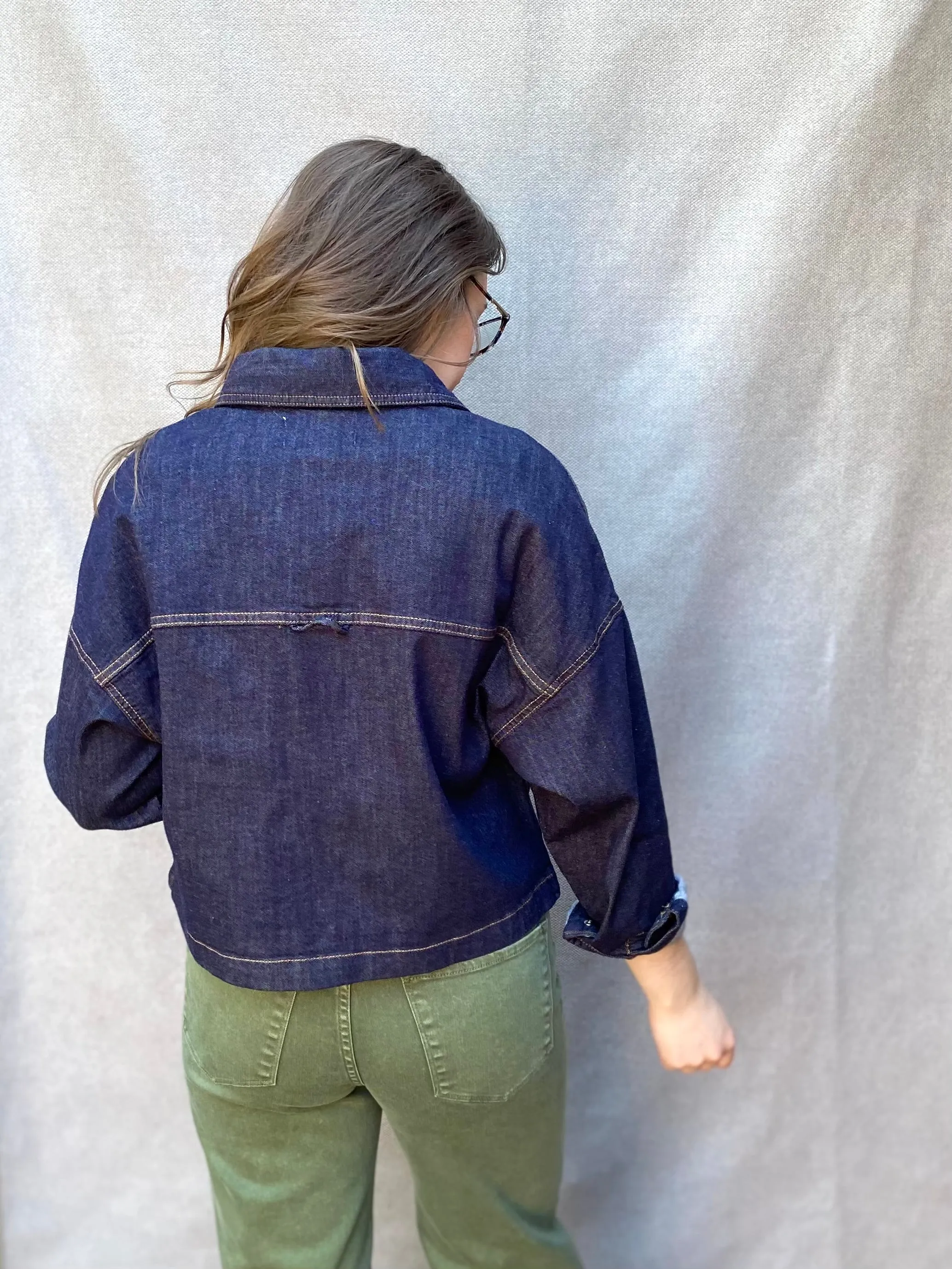 Gina Cropped Denim Jacket | Dear John