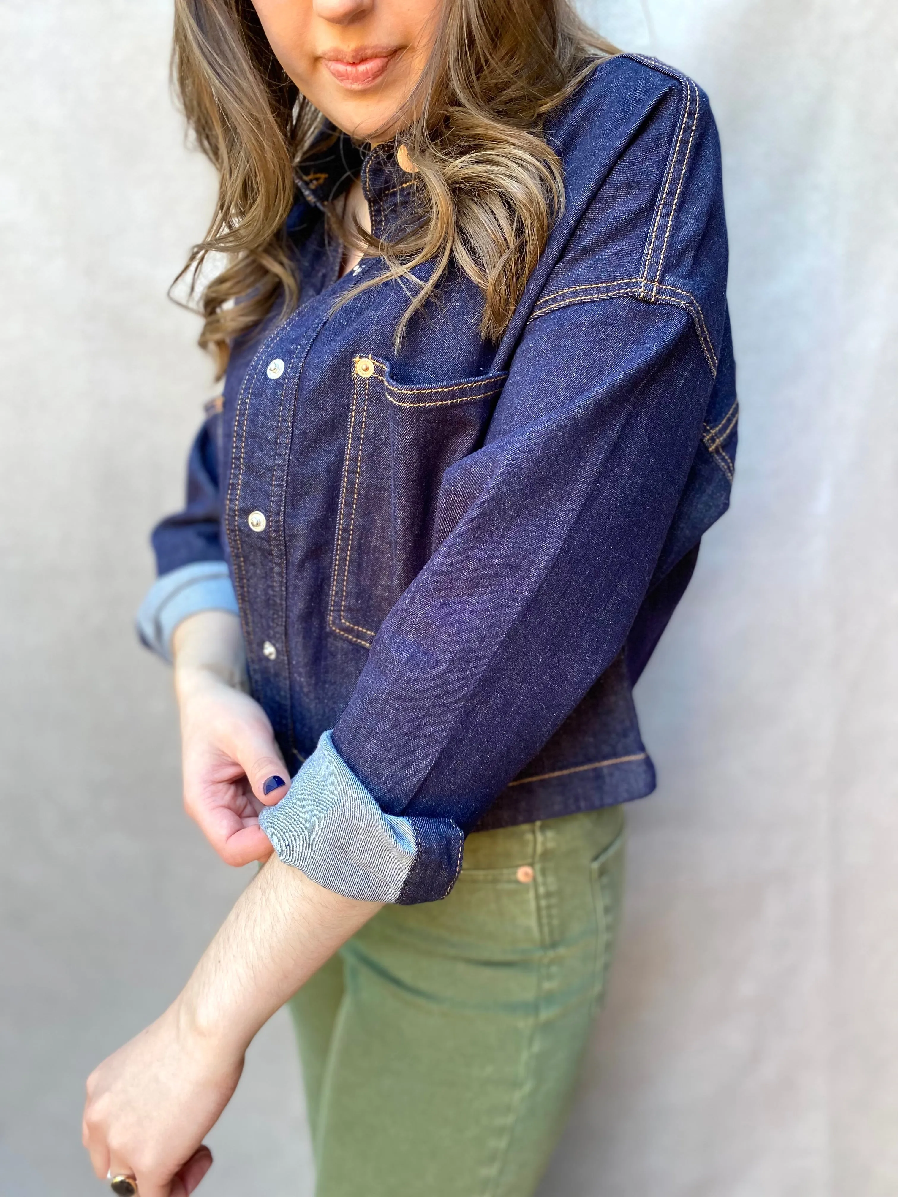 Gina Cropped Denim Jacket | Dear John