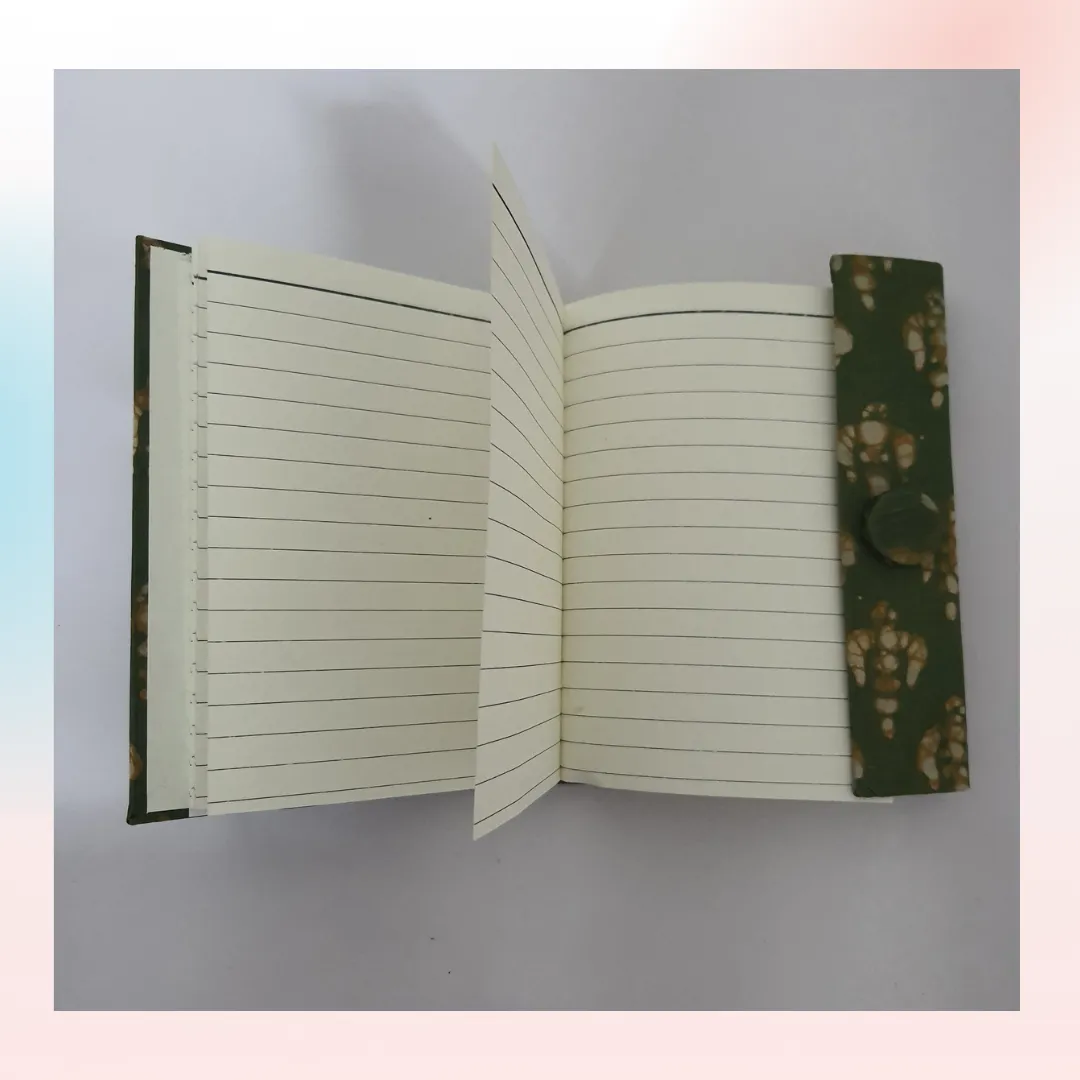 Ginger Bread Upcycled Handloom Fabric Journal Ruled Pages