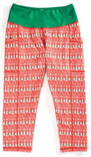 Gone For a Run Running Performance Capris | RunTechnology Active Women's Patterned Workout Leggings