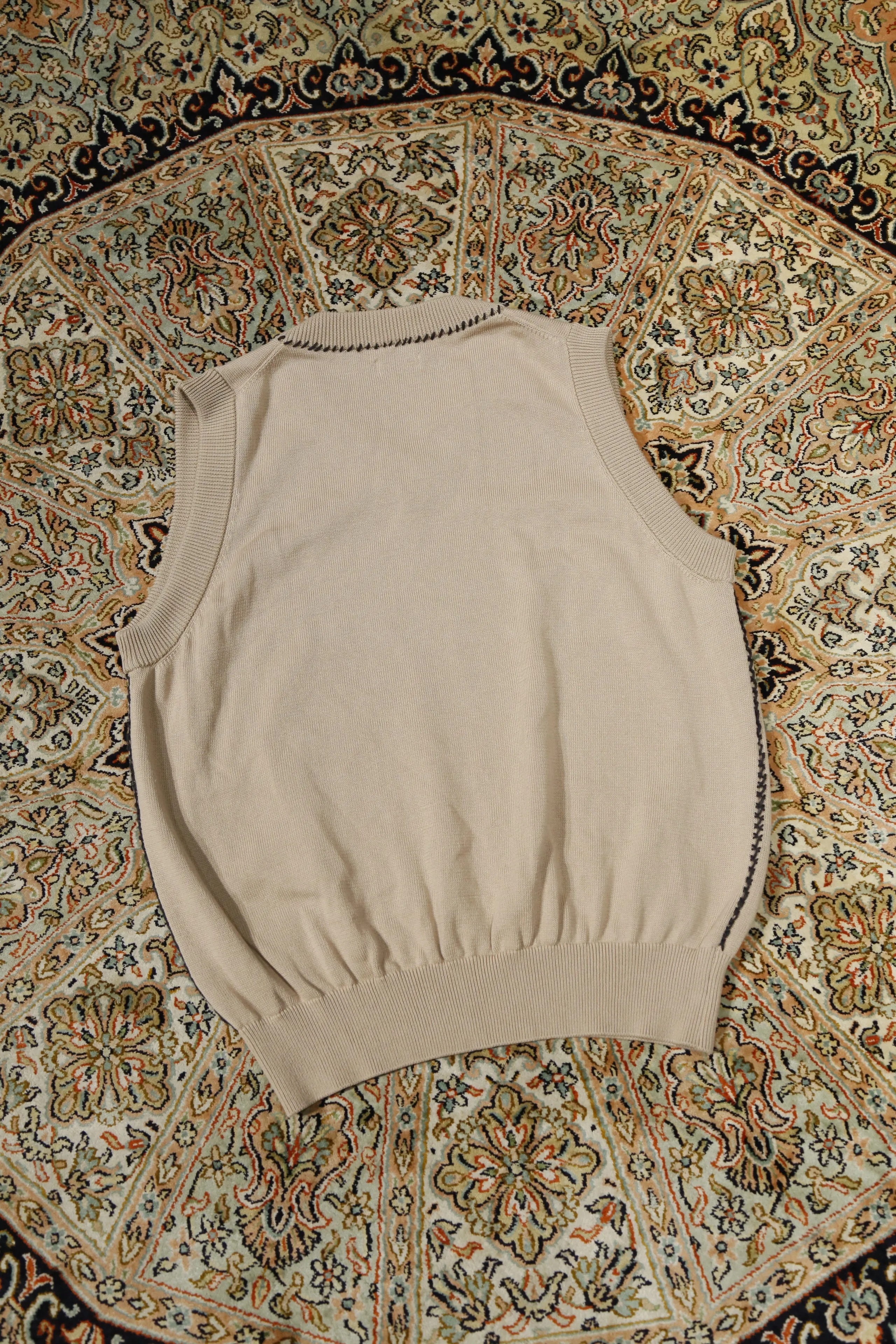 Hand Stitch Knit Vest (BEIGE)