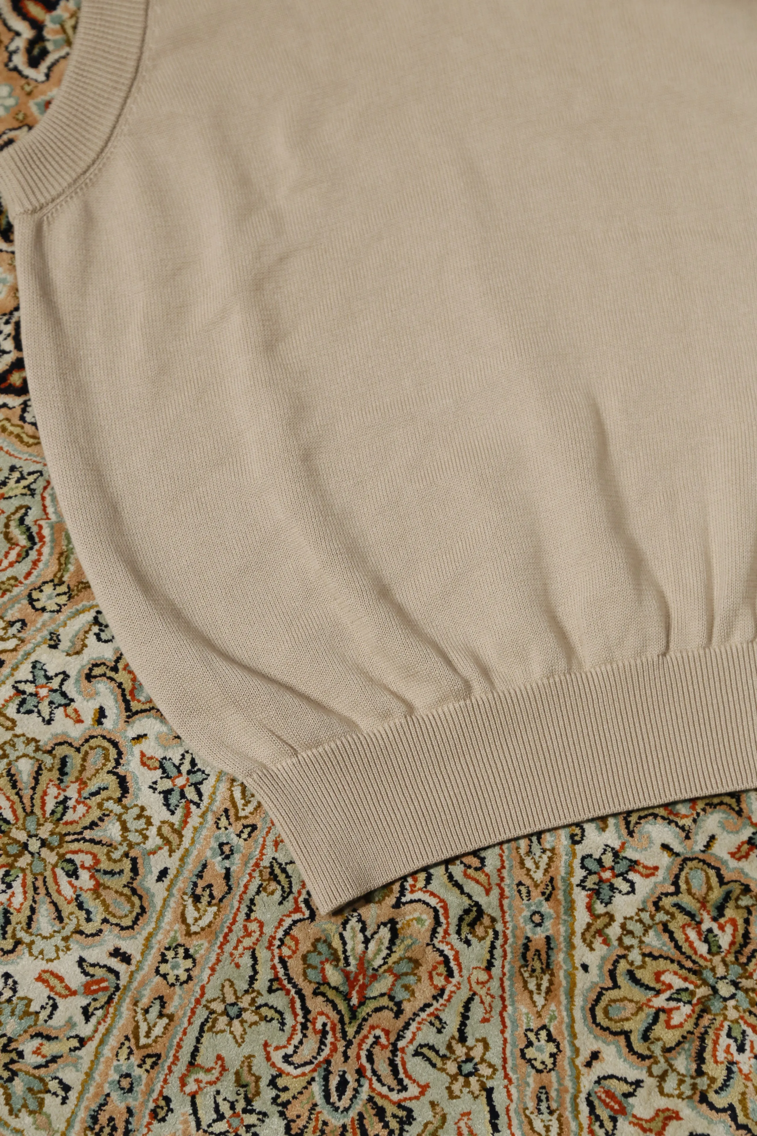 Hand Stitch Knit Vest (BEIGE)