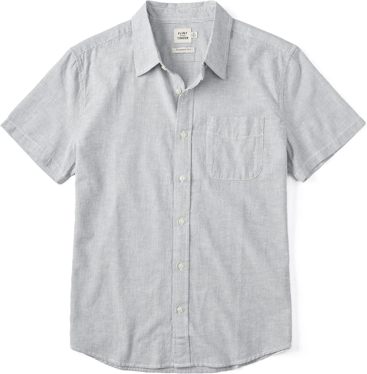 Huckberry Flint and Tinder Hemp Men's Short Sleeve Button Down Shirt, Perfect Short Sleeve Button Down for Men