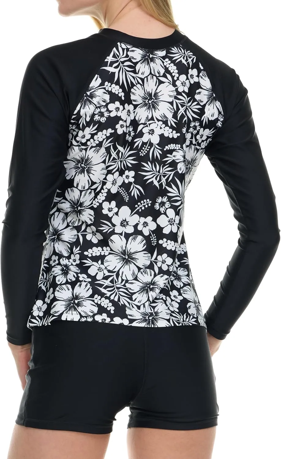 Hurley Womens Two Piece Rash Guard & Swim Shorts, Long Sleeve Swim Shirt, Quick Dry Swimsuits UPF 50  SPF Sun & UV Protection