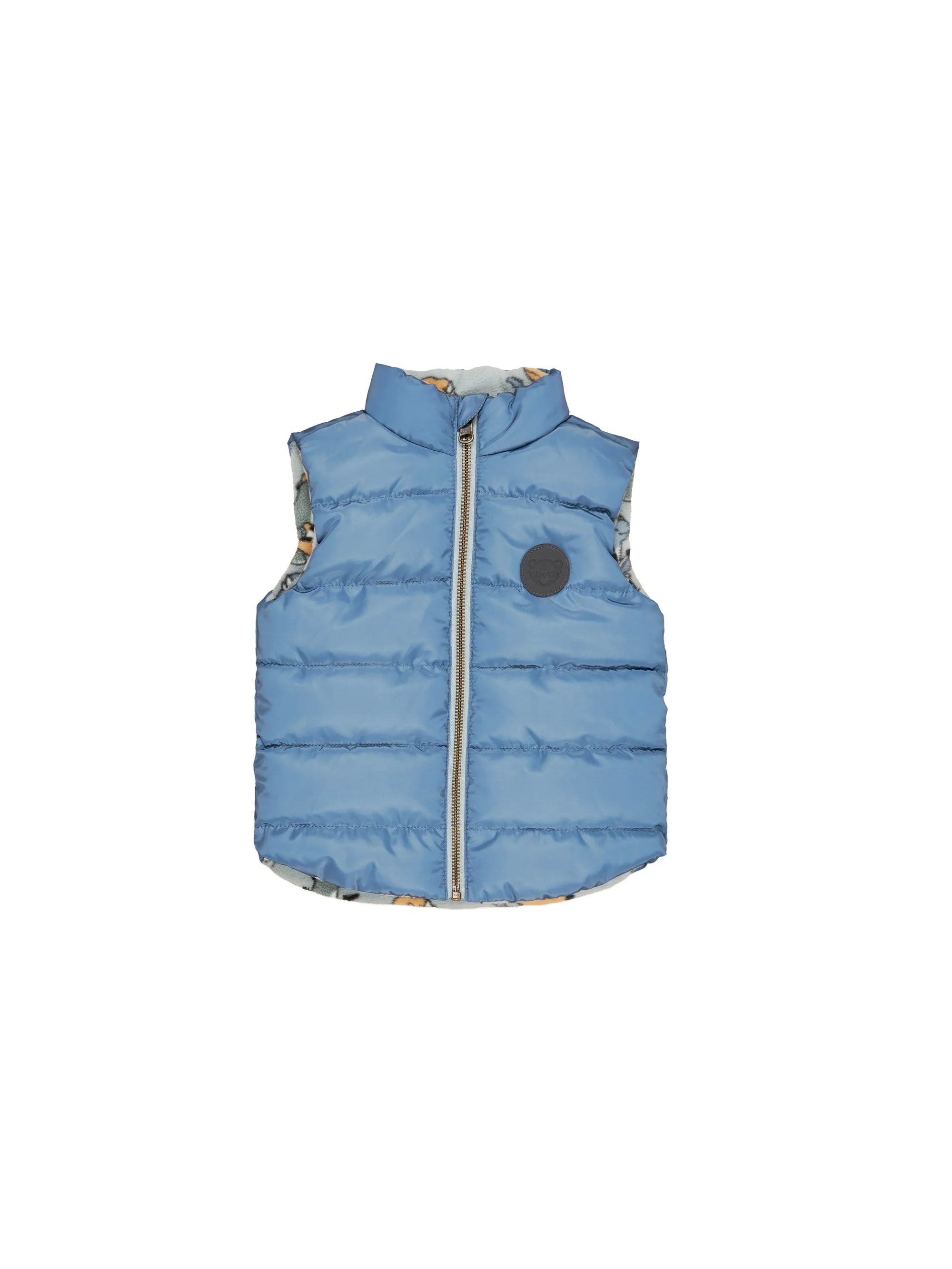 Huxbaby Dino Band Reversible Fleece Vest Night