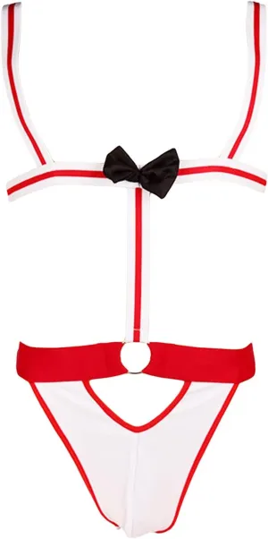 JEShifangjiusu Men Collared Bow Tie Bodysuit Sexy Mankini Briefs Suspender Swimsuit Costume Swimwear Thong Underwear