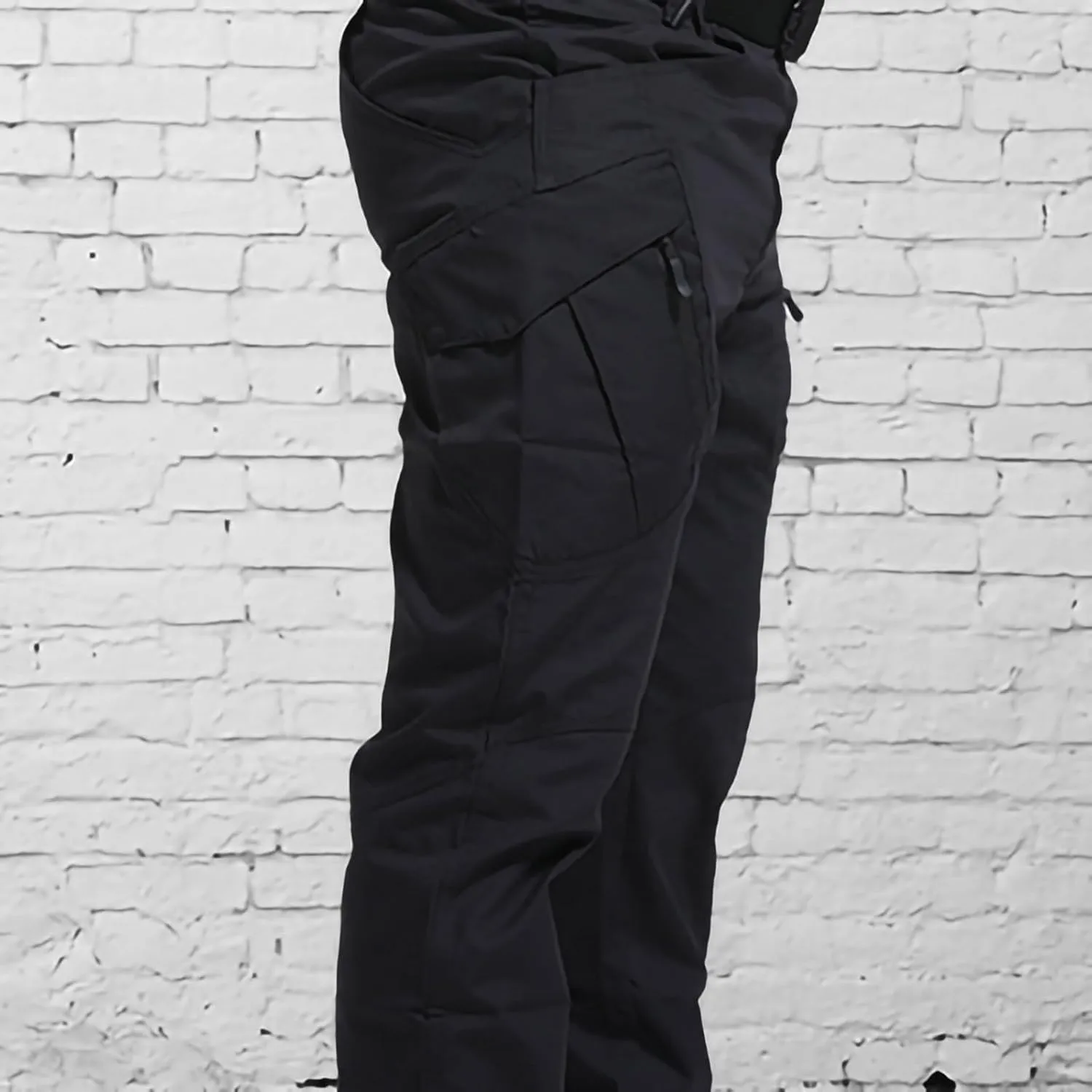 Joggers Pants Man Regular Big and Tall Solid Twill Cargo Pants Multi Pockets Work Utility Straight Legs Trousers