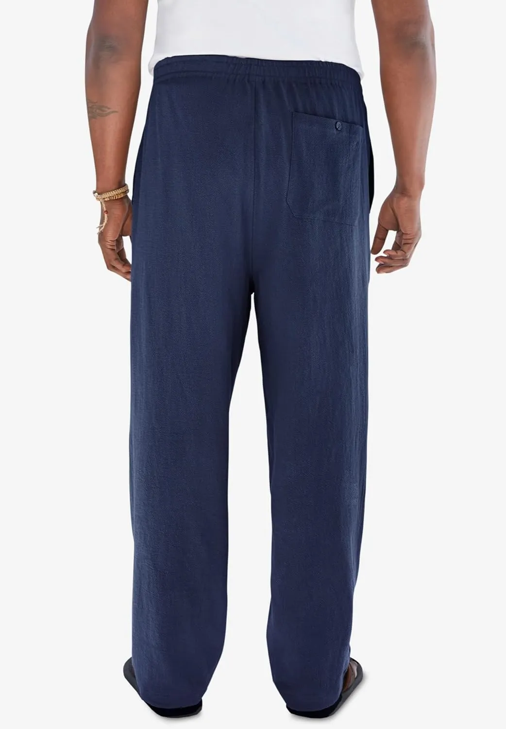 KingSize Men's Big & Tall Elastic Waist Gauze Cotton Pants