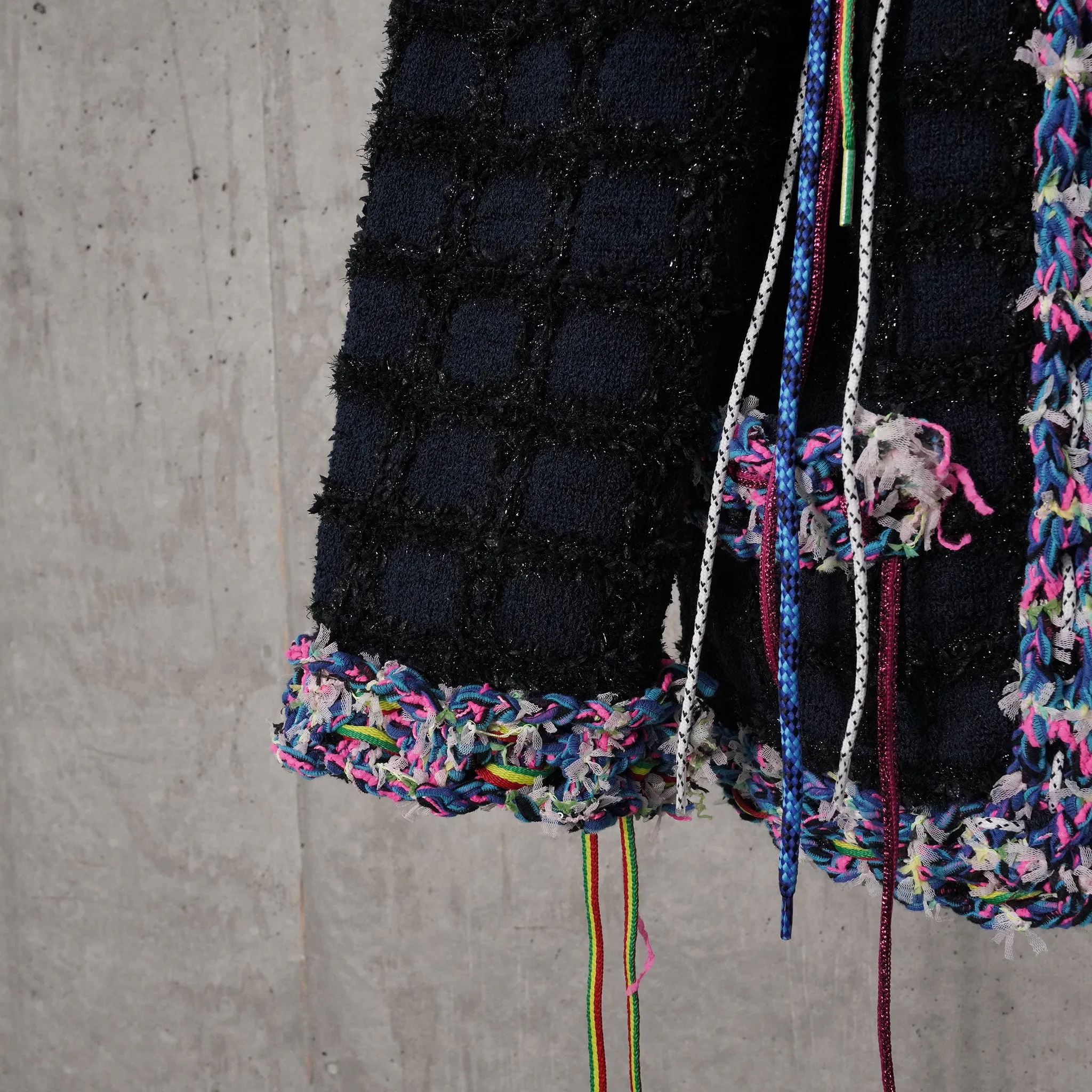 KNITTED TWEED JACKET / D.NAVY