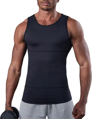 KOCLES Compression Shirt Men Slimming Undershirt Body Shaper Vest, Gynecomastia Compression Tank Top, Shapewear Tummy Control