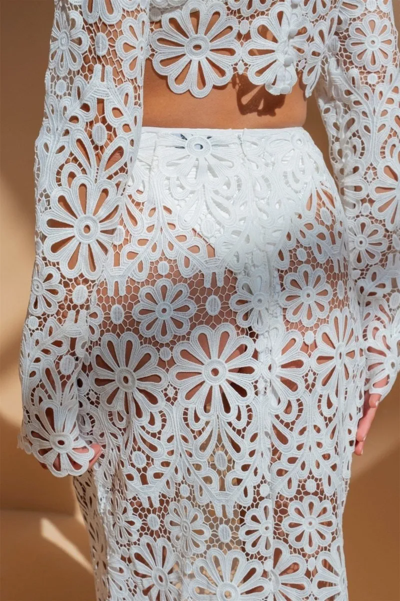 Lena Floral Hollow Out Set