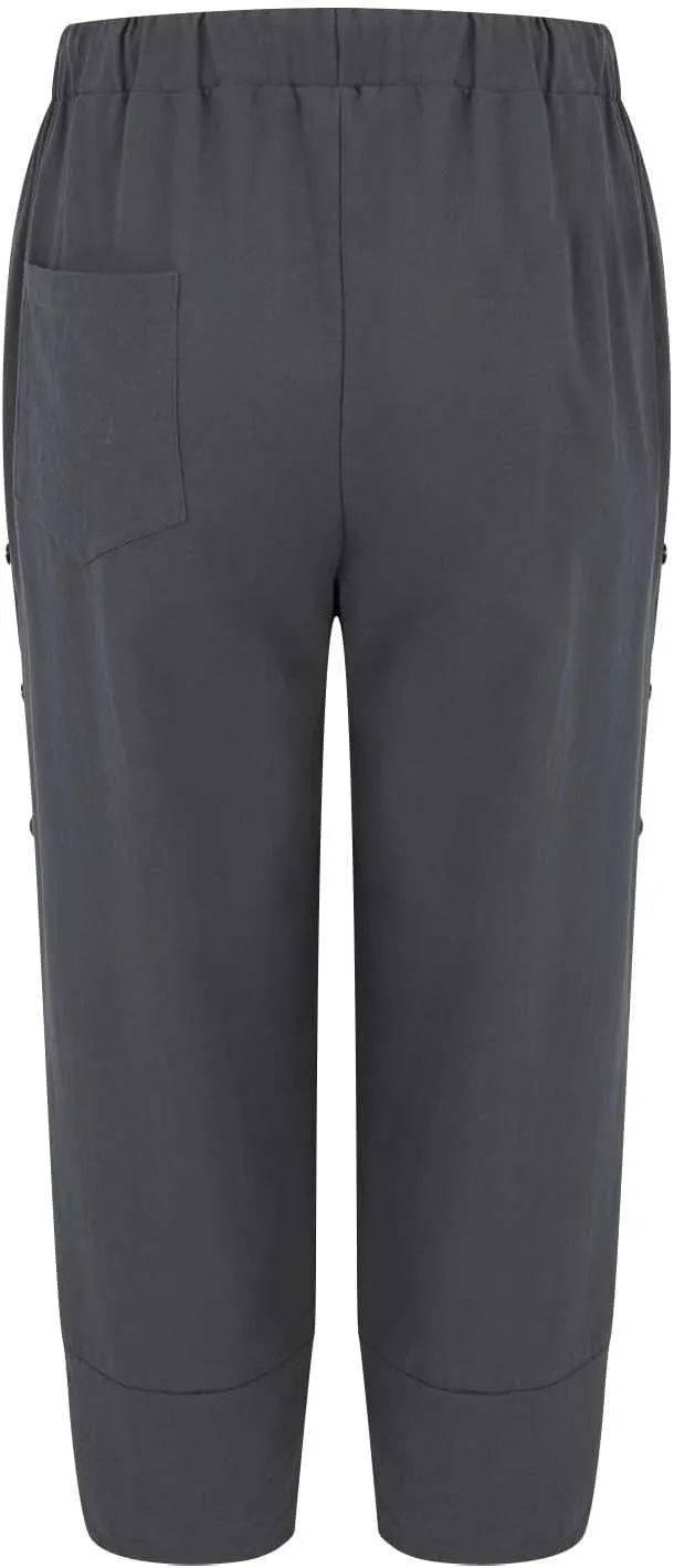 Linen Pants for Women 2025 Summer High Waist Elastic Straight Leg Lounge Pant Casual Loose Buttons Beach Trousers
