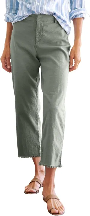 Linen Pants for Women, Casual Pants Linen Straight Leg Peasant Wide Plus